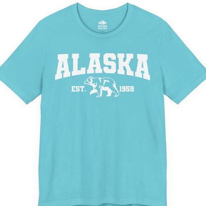 Vintage Alaska Bear Shirt T-Shirt – Turquoise – Alaska Cruise Shirts