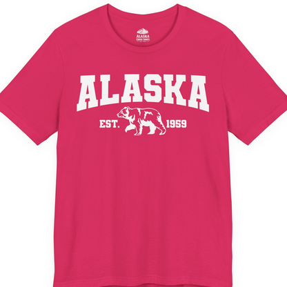 Vintage Alaska Bear Shirt T-Shirt – Fuchsia – Alaska Cruise Shirts