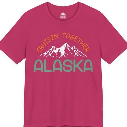 Cruisin Together Alaska Mountain Adventure Cruise Graphic Shirt — Premium Tee T-Shirt – Berry – Alaska Cruise Shirts