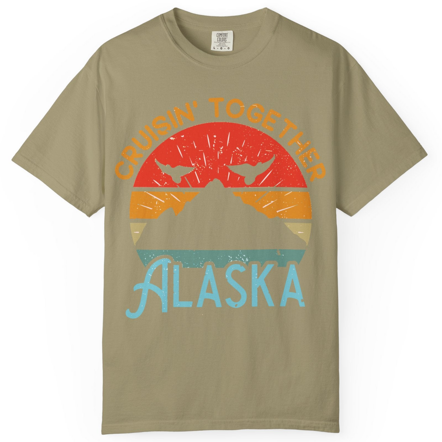 Retro Alaska Cruise Shirt T-Shirt – Khaki – Alaska Cruise Shirts