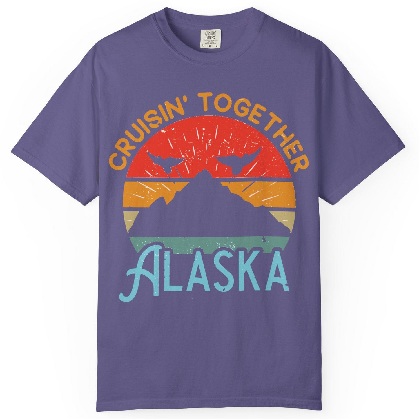 Retro Alaska Cruise Shirt T-Shirt – Grape – Alaska Cruise Shirts
