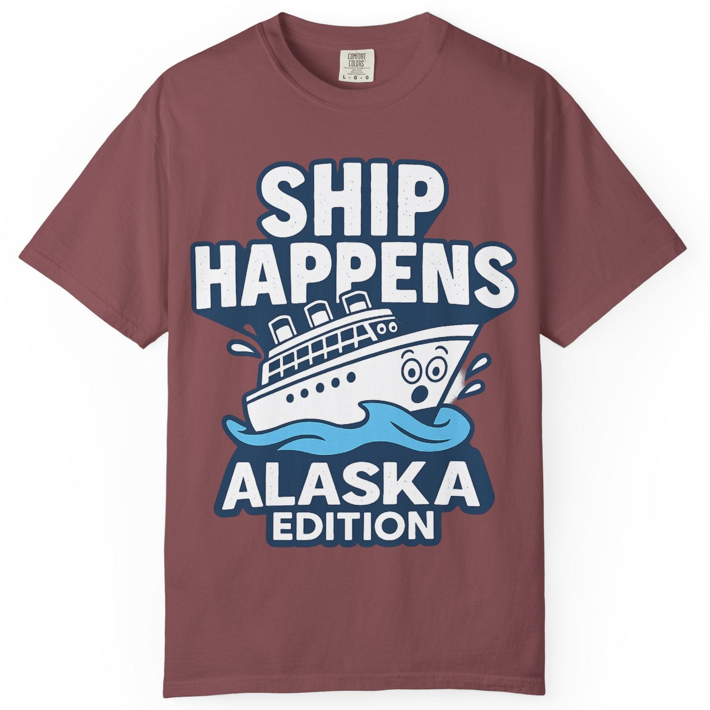 Ship Happens Alaska Cruise Shirt T-Shirt – Brick – Alaska Cruise Shirts