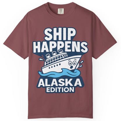 Ship Happens Alaska Cruise Shirt T-Shirt – Brick – Alaska Cruise Shirts