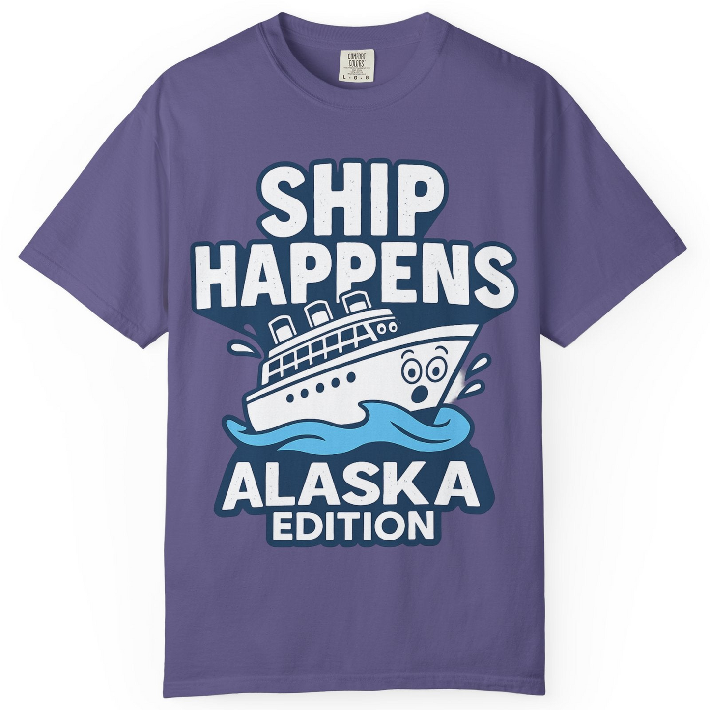 Ship Happens Alaska Cruise Shirt T-Shirt – Grape – Alaska Cruise Shirts
