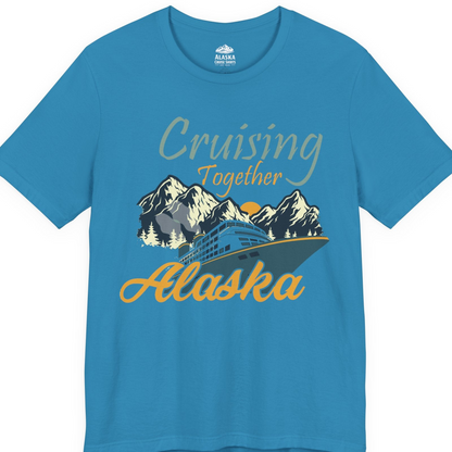 Cruising Together Alaska Mountains Family Alaska Cruise Adventure Shirt — Premium Tee T-Shirt – Aqua – Alaska Cruise Shirts