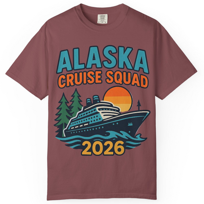 Alaska Cruise Squad Shirt T-Shirt – Brick – Alaska Cruise Shirts