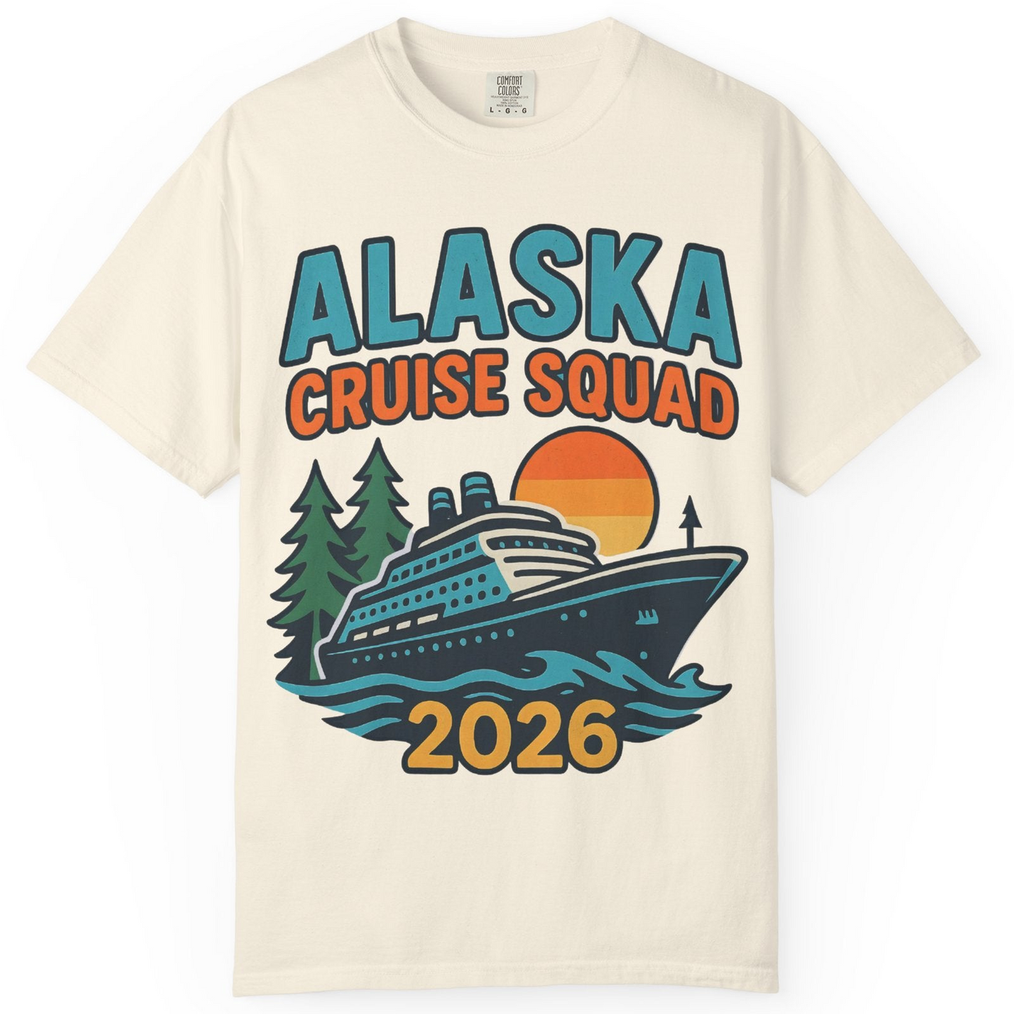 Alaska Cruise Squad Shirt T-Shirt – Ivory – Alaska Cruise Shirts