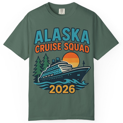 Alaska Cruise Squad Shirt T-Shirt – Blue Spruce – Alaska Cruise Shirts