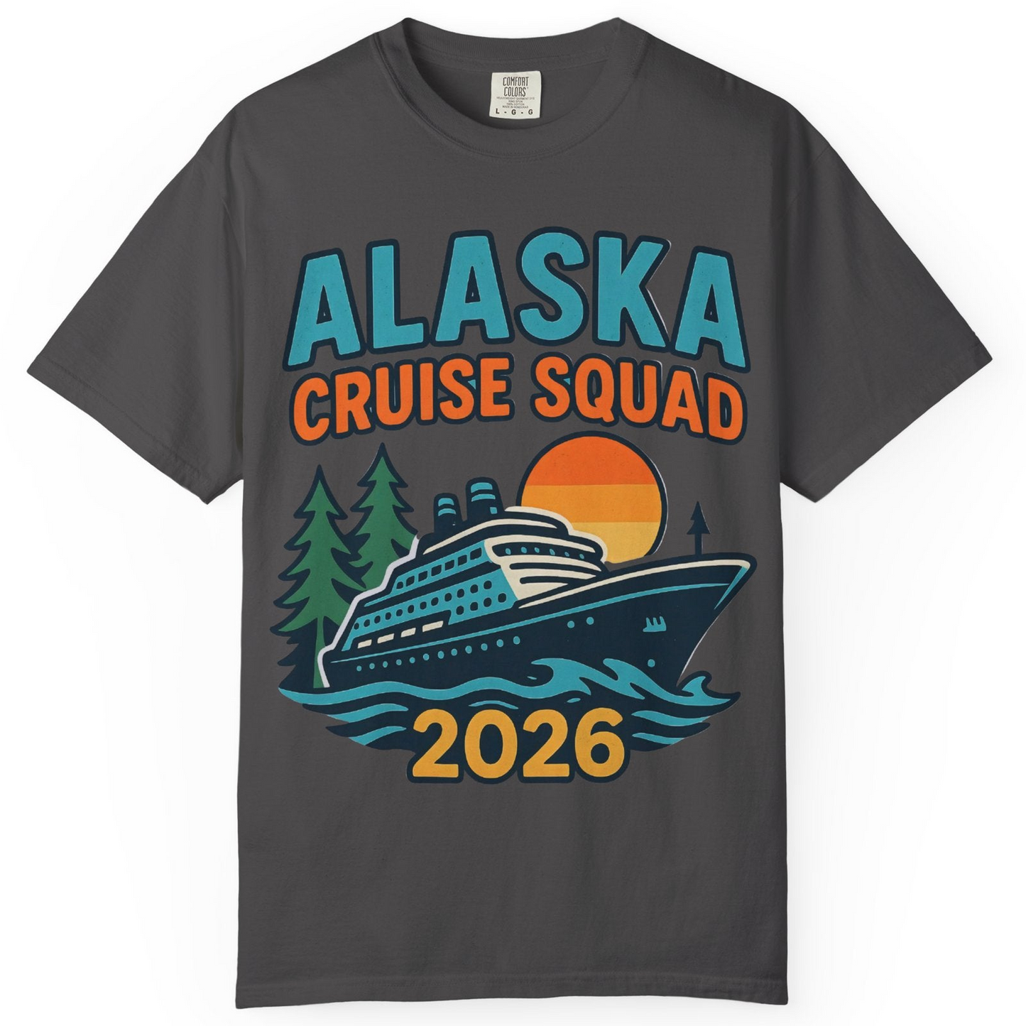 Alaska Cruise Squad Shirt T-Shirt – Graphite – Alaska Cruise Shirts