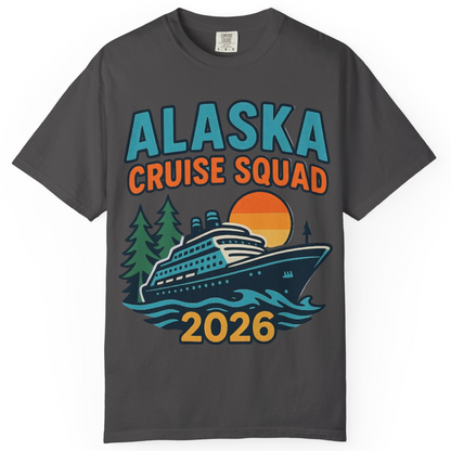 Alaska Cruise Squad Shirt T-Shirt – Graphite – Alaska Cruise Shirts