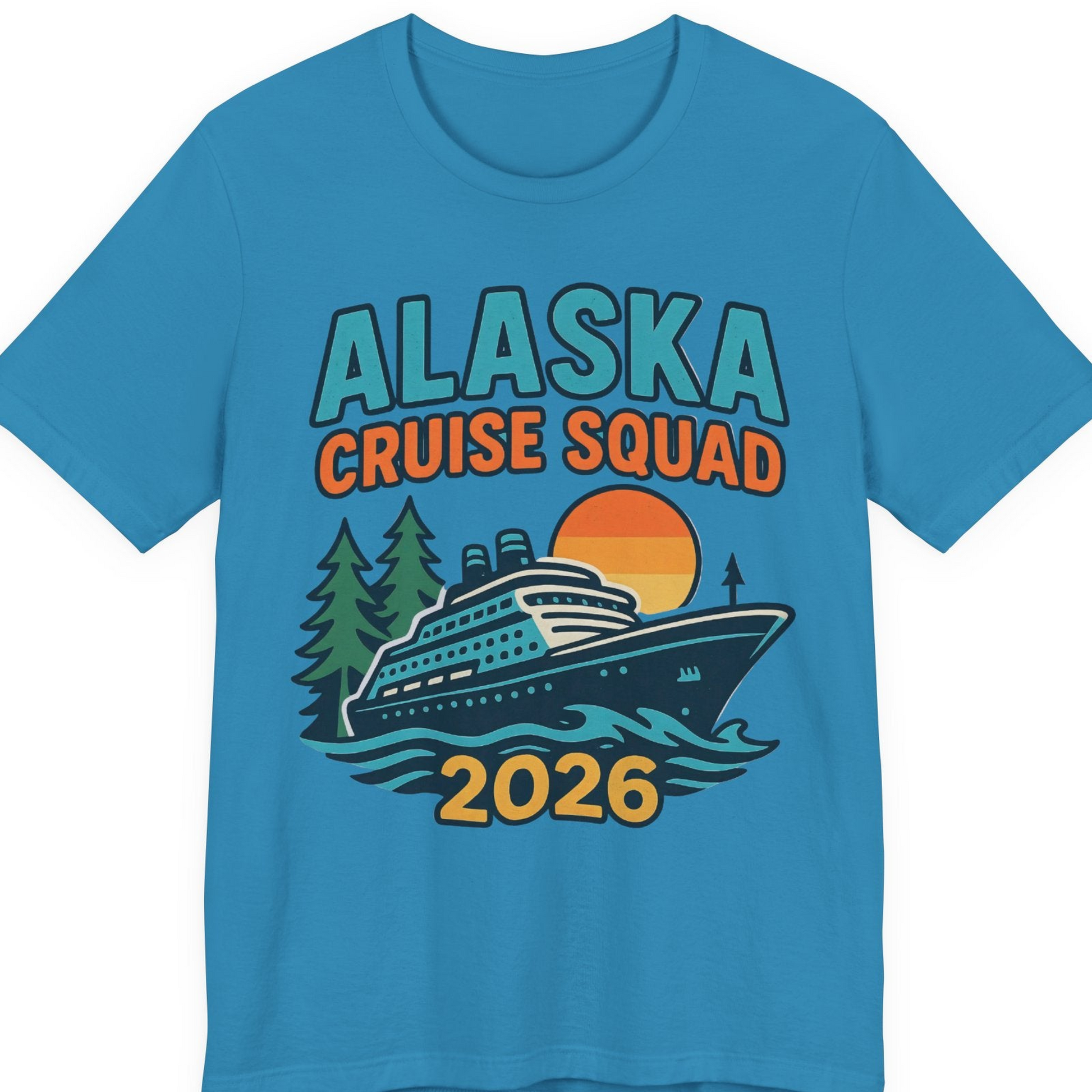 Alaska Cruise Squad Shirt T-Shirt – Aqua – Alaska Cruise Shirts
