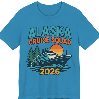 Alaska Cruise Squad Shirt T-Shirt – Aqua – Alaska Cruise Shirts