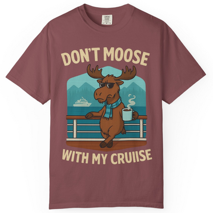 Funny Moose on Alaska Cruise Ship Shirt T-Shirt – Brick – Alaska Cruise Shirts