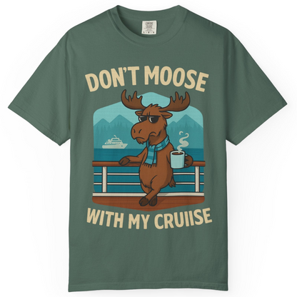 Funny Moose on Alaska Cruise Ship Shirt T-Shirt – Blue Spruce – Alaska Cruise Shirts