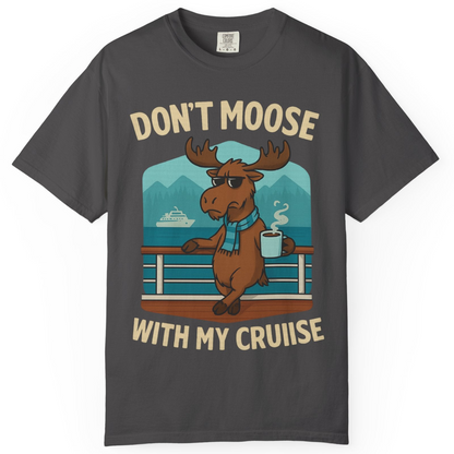 Funny Moose on Alaska Cruise Ship Shirt T-Shirt – Graphite – Alaska Cruise Shirts