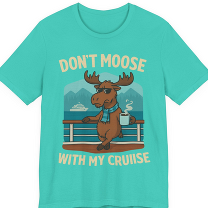 Funny Moose on Alaska Cruise Ship Shirt T-Shirt – Teal – Alaska Cruise Shirts