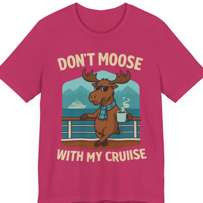 Funny Moose on Alaska Cruise Ship Shirt T-Shirt – Berry – Alaska Cruise Shirts