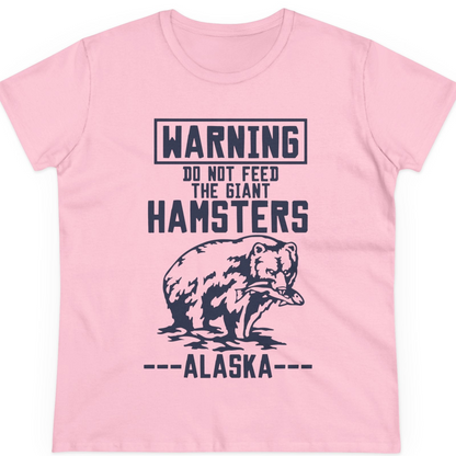 Funny Alaska Bear Warning Sign Shirt T-Shirt – Light Pink – Alaska Cruise Shirts
