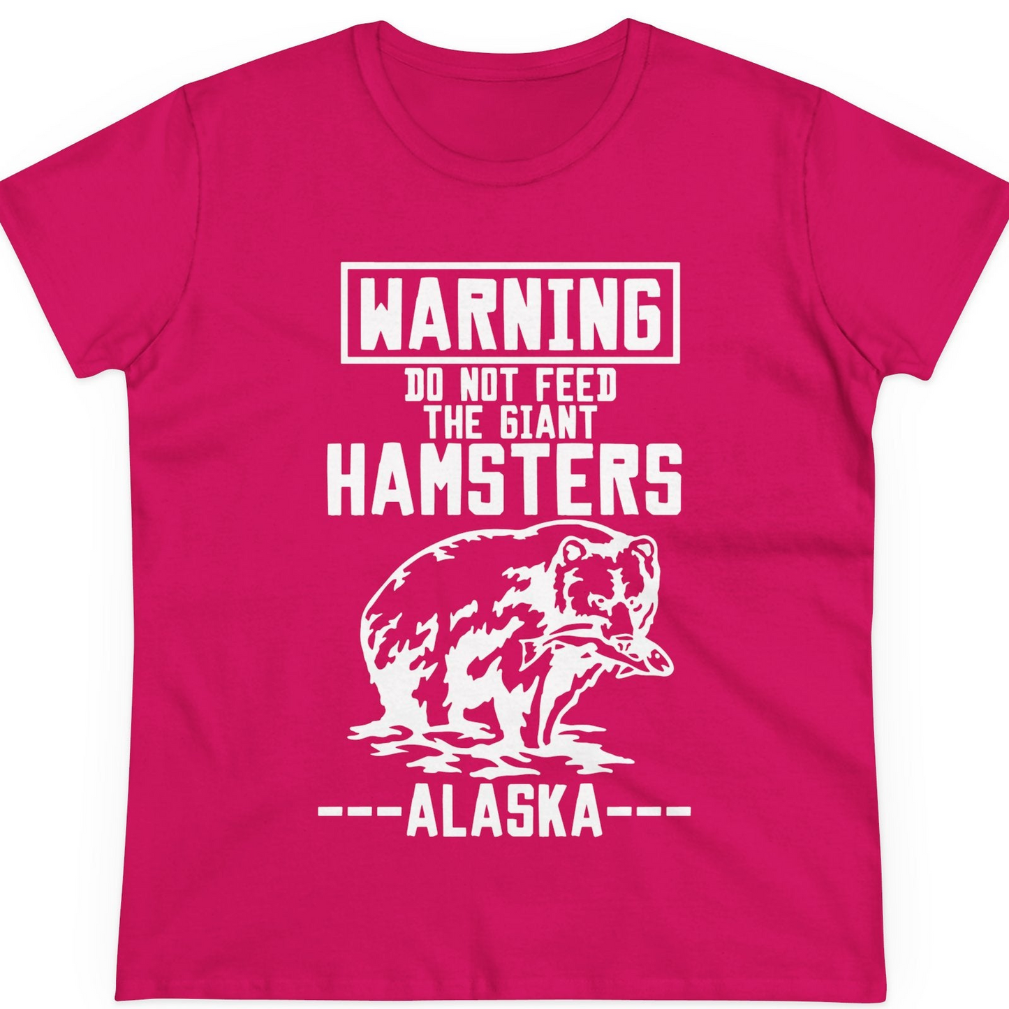 Funny Alaska Bear Warning Sign Shirt T-Shirt – Heliconia – Alaska Cruise Shirts