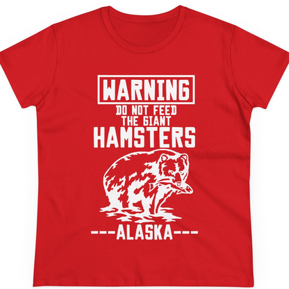 Funny Alaska Bear Warning Sign Shirt T-Shirt – Red – Alaska Cruise Shirts