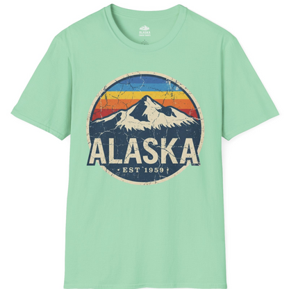 Alaska Vintage Shirt T-Shirt – Mint Green – Alaska Cruise Shirts