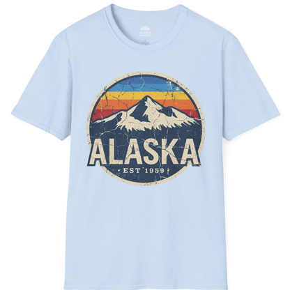 Alaska Vintage Shirt T-Shirt – Light Blue – Alaska Cruise Shirts