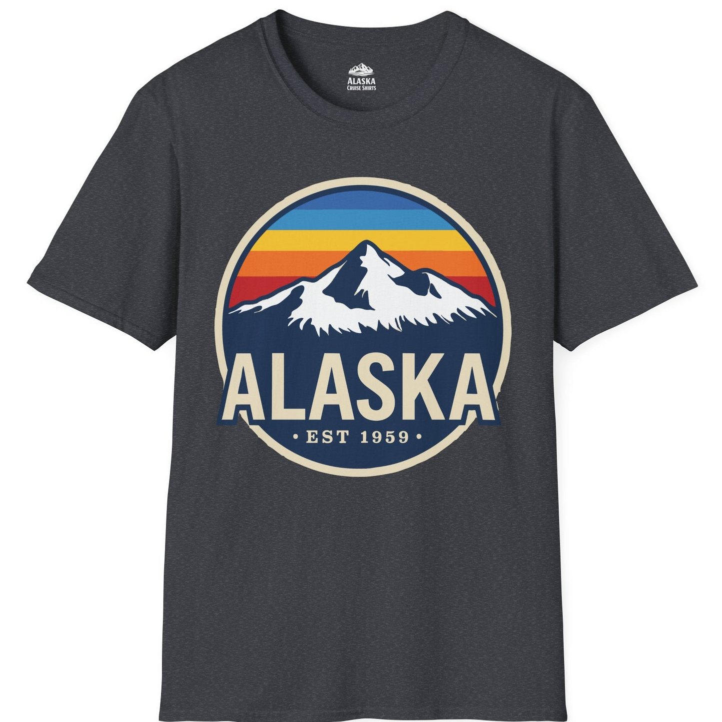 Alaska Vintage Shirt T-Shirt – Dark Heather Grey – Alaska Cruise Shirts