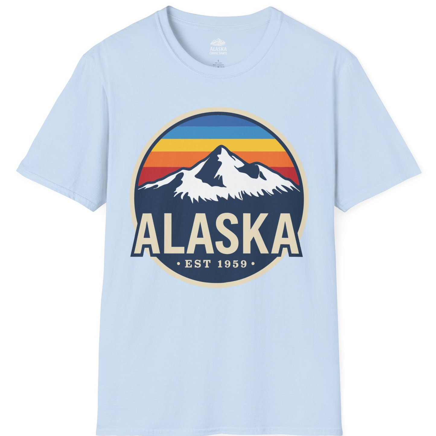Alaska Vintage Shirt T-Shirt – Light Blue – Alaska Cruise Shirts