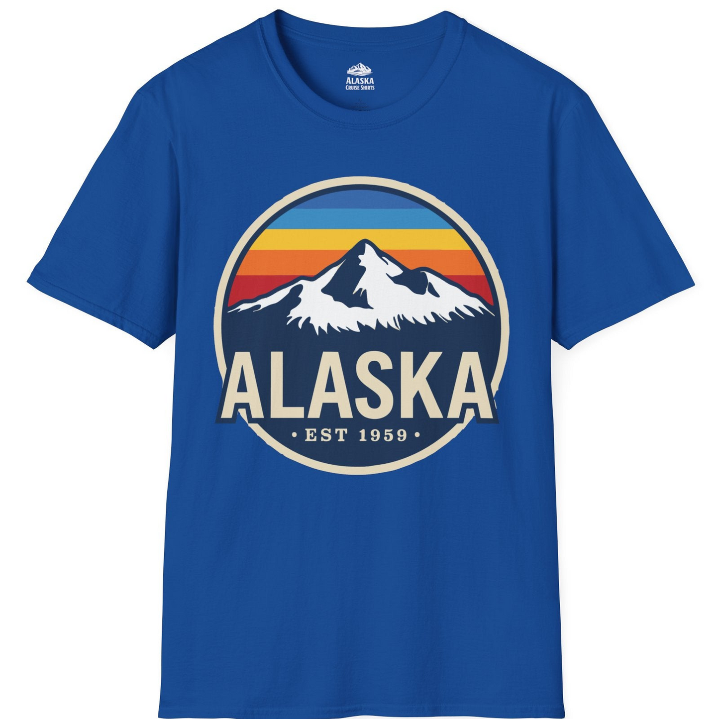 Alaska Vintage Shirt T-Shirt – Royal – Alaska Cruise Shirts