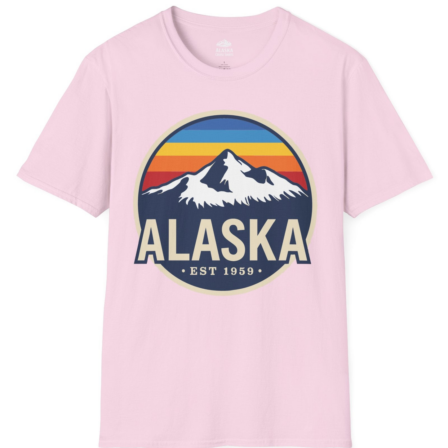 Alaska Vintage Shirt T-Shirt – Light Pink – Alaska Cruise Shirts