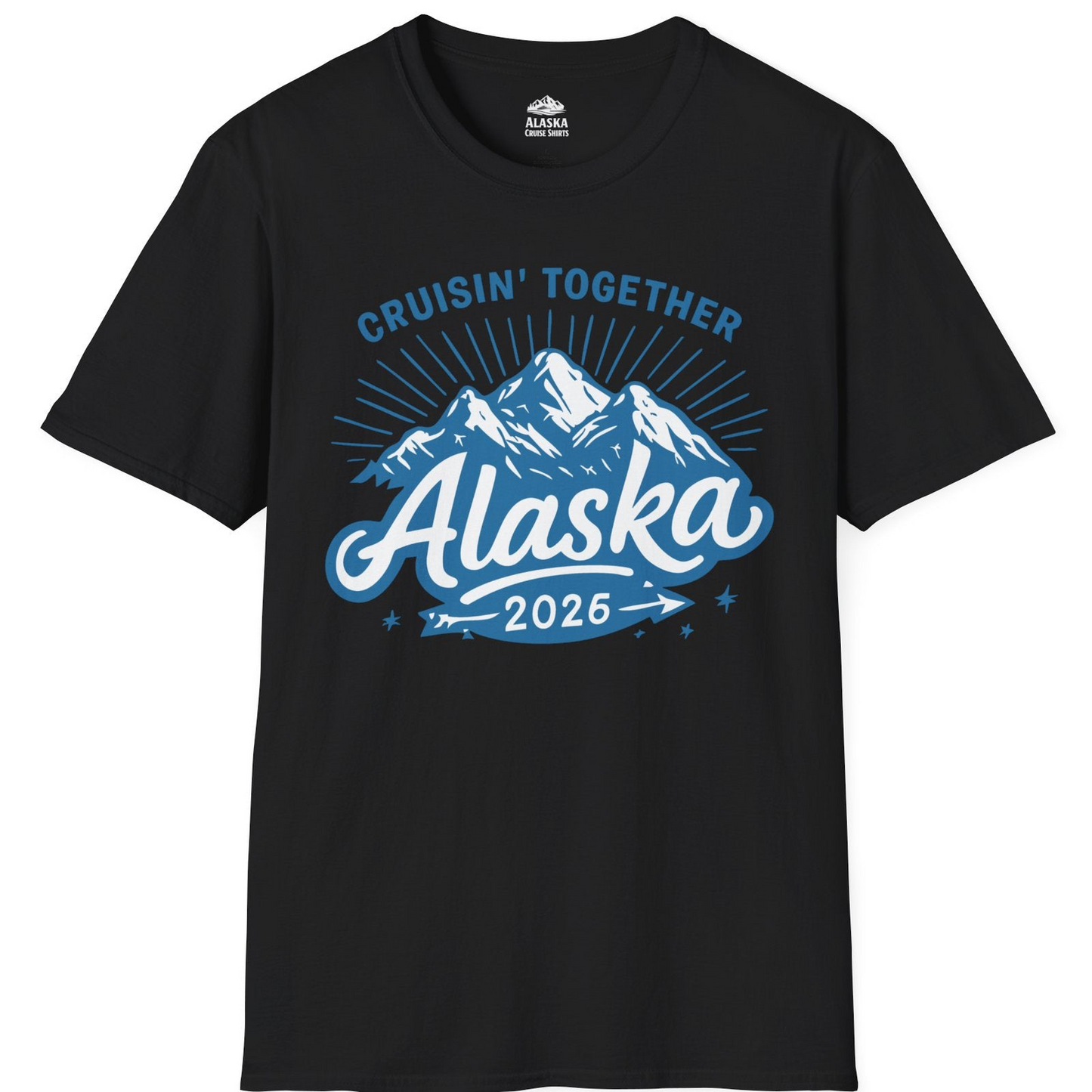 Alaska Cruise Mountains Adventure Shirt T-Shirt – Black – Alaska Cruise Shirts