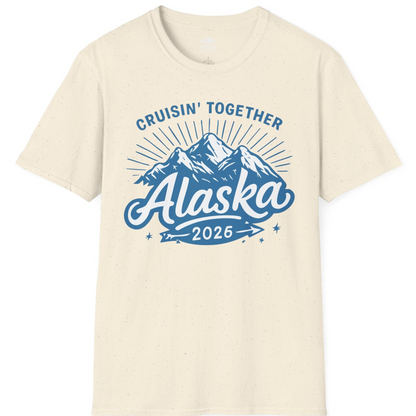Alaska Cruise Mountains Adventure Shirt T-Shirt – Natural – Alaska Cruise Shirts