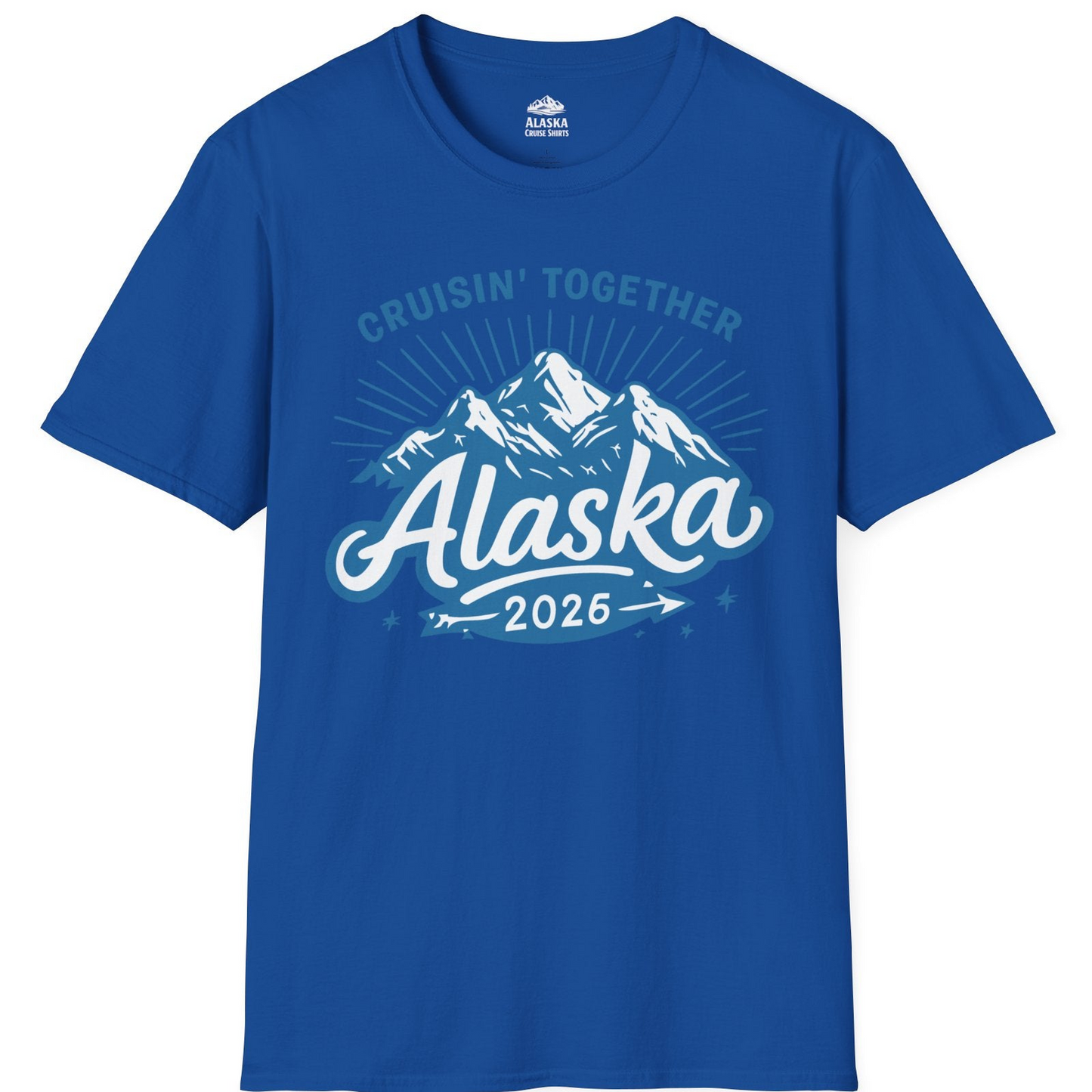 Alaska Cruise Mountains Adventure Shirt T-Shirt – Royal – Alaska Cruise Shirts