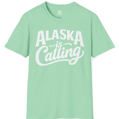Alaska Is Calling Shirt T-Shirt – Mint Green – Alaska Cruise Shirts