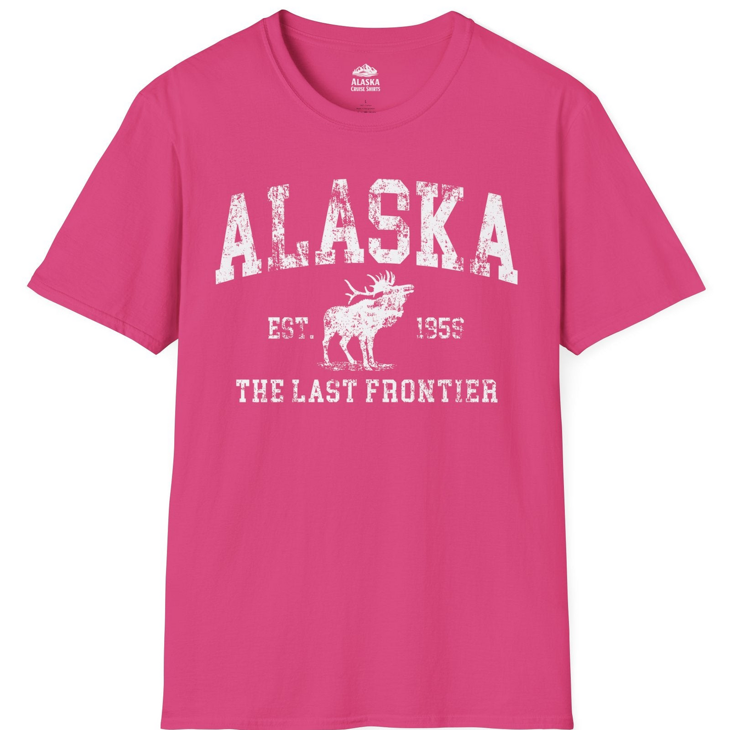 Vintage Alaska Moose Shirt T-Shirt – Heliconia – Alaska Cruise Shirts