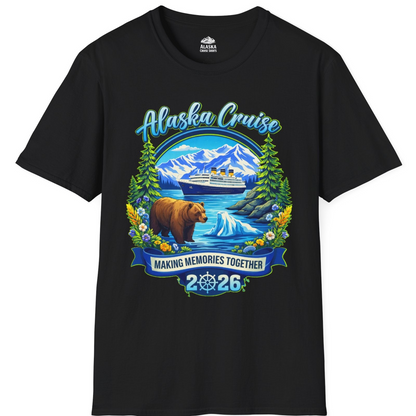 Alaska Cruise 2026 Family Shirt T-Shirt – Black – Alaska Cruise Shirts
