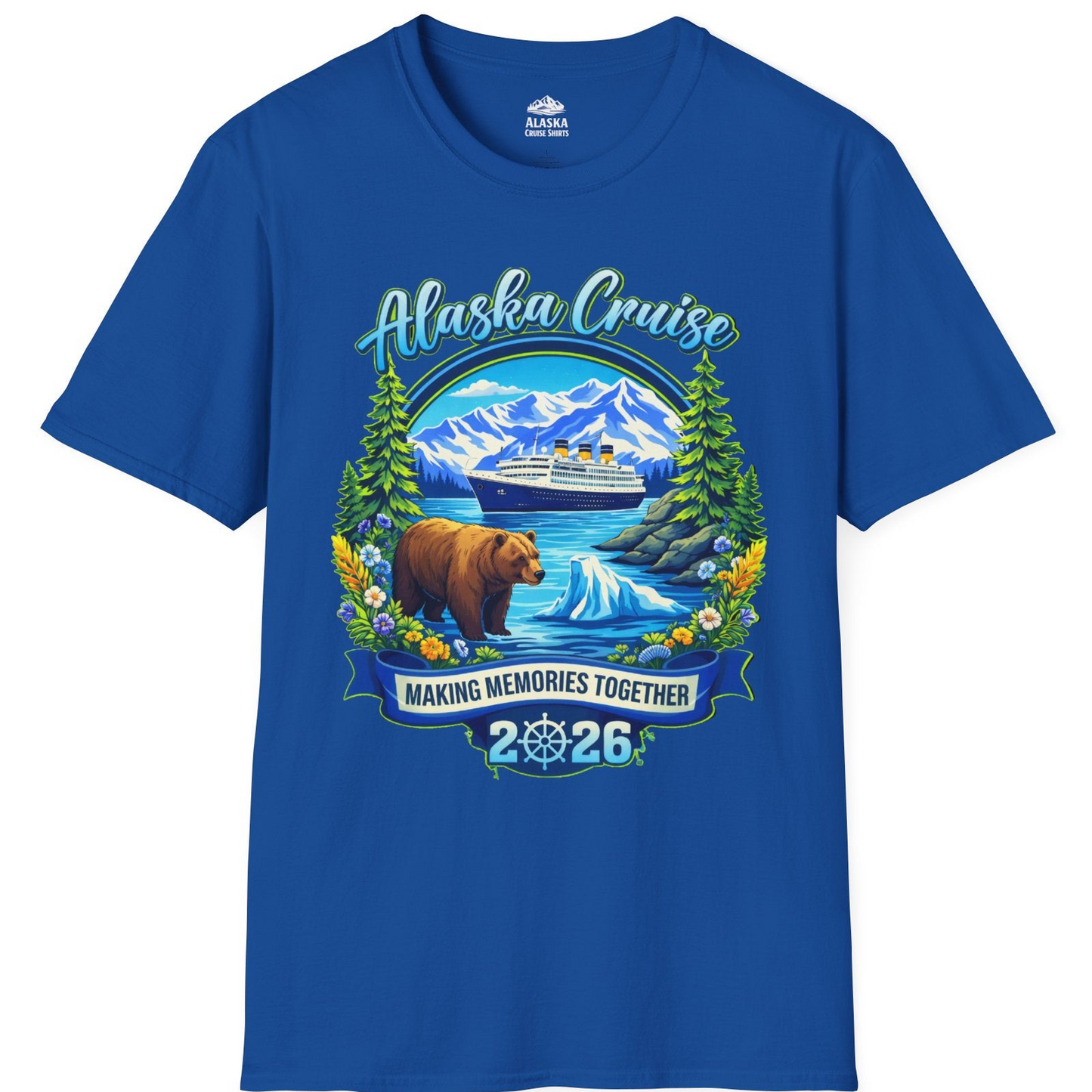 Alaska Cruise 2026 Family Shirt T-Shirt – Royal – Alaska Cruise Shirts