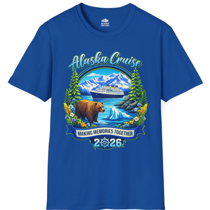 Alaska Cruise 2026 Family Shirt T-Shirt – Royal – Alaska Cruise Shirts