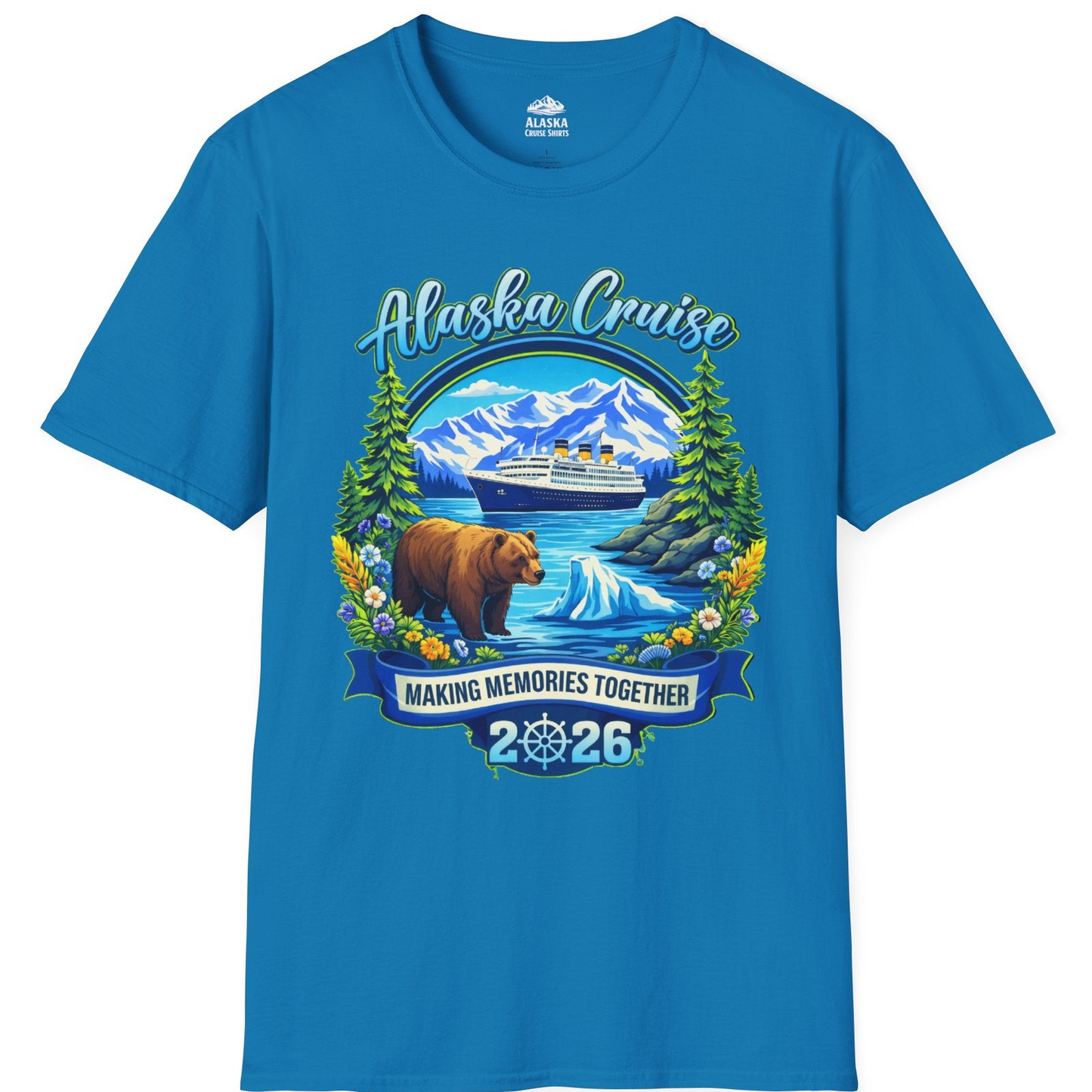 Alaska Cruise 2026 Family Shirt T-Shirt – Sapphire – Alaska Cruise Shirts