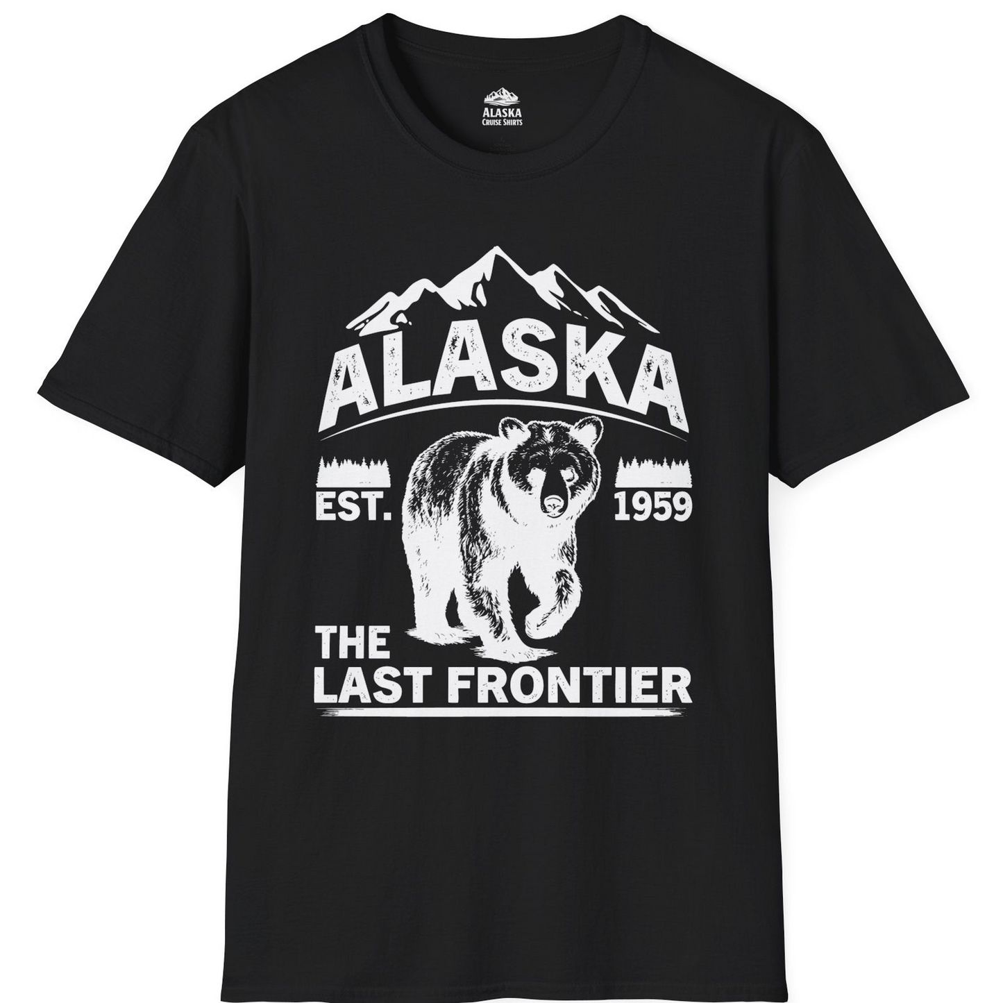 Alaska Bear Shirt T-Shirt – Black – Alaska Cruise Shirts