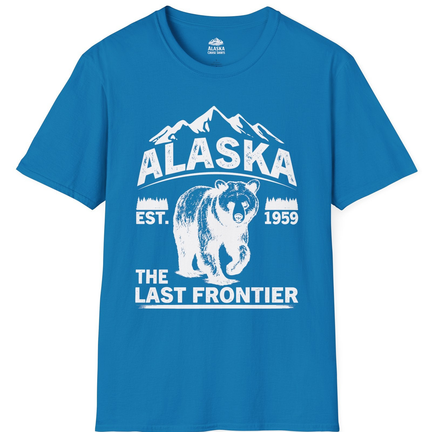Alaska Bear Shirt T-Shirt – Sapphire – Alaska Cruise Shirts