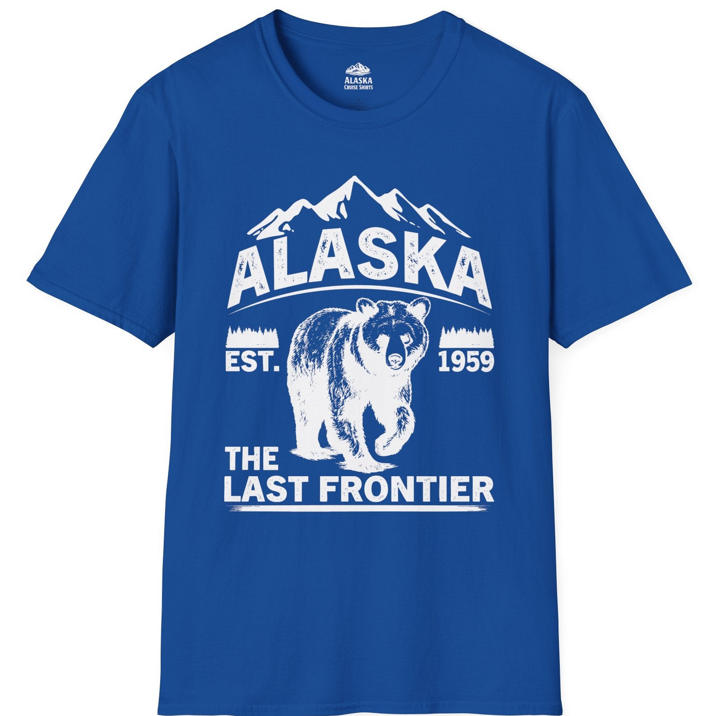 Alaska Bear Shirt T-Shirt – Royal – Alaska Cruise Shirts