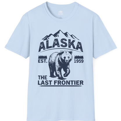 Alaska Bear Shirt T-Shirt – Light Blue – Alaska Cruise Shirts