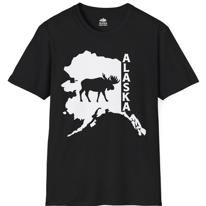 Alaska Moose Silhouette Shirt T-Shirt – Black – Alaska Cruise Shirts