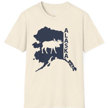 Alaska Moose Silhouette Shirt T-Shirt – Natural – Alaska Cruise Shirts