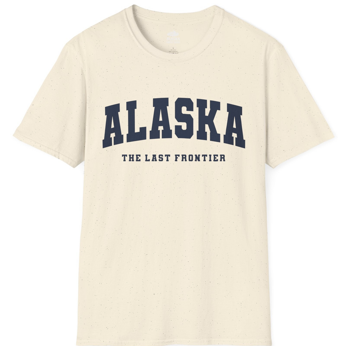 Alaska The Last Frontier Bold Collegiate Vintage State Pride Shirt — T-Shirt T-Shirt – Natural – Alaska Cruise Shirts