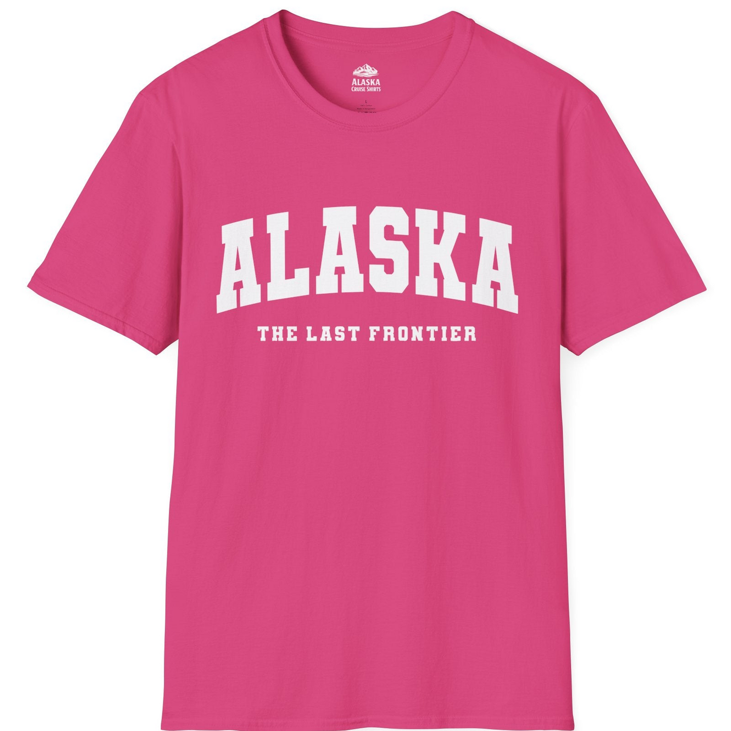 Alaska The Last Frontier Bold Collegiate Vintage State Pride Shirt — T-Shirt T-Shirt – Heliconia – Alaska Cruise Shirts