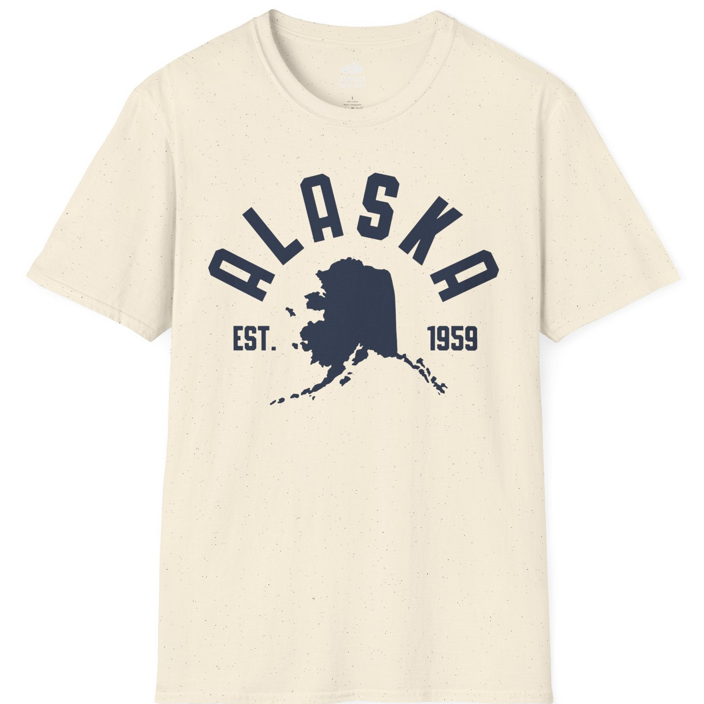 Vintage Alaska State Outline Est 1959 Retro Collegiate Shirt — T-Shirt T-Shirt – Natural – Alaska Cruise Shirts