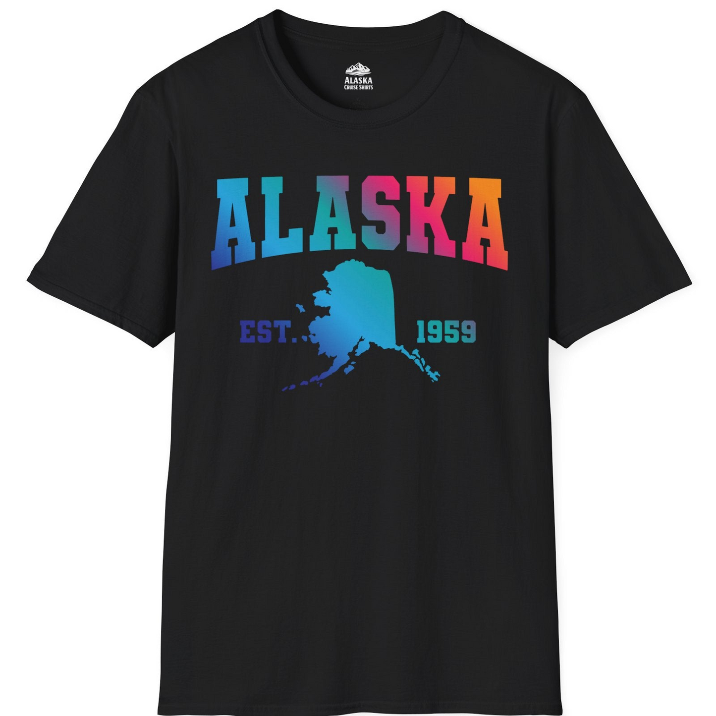 Retro Alaska Est 1959 Shirt T-Shirt – Black – Alaska Cruise Shirts
