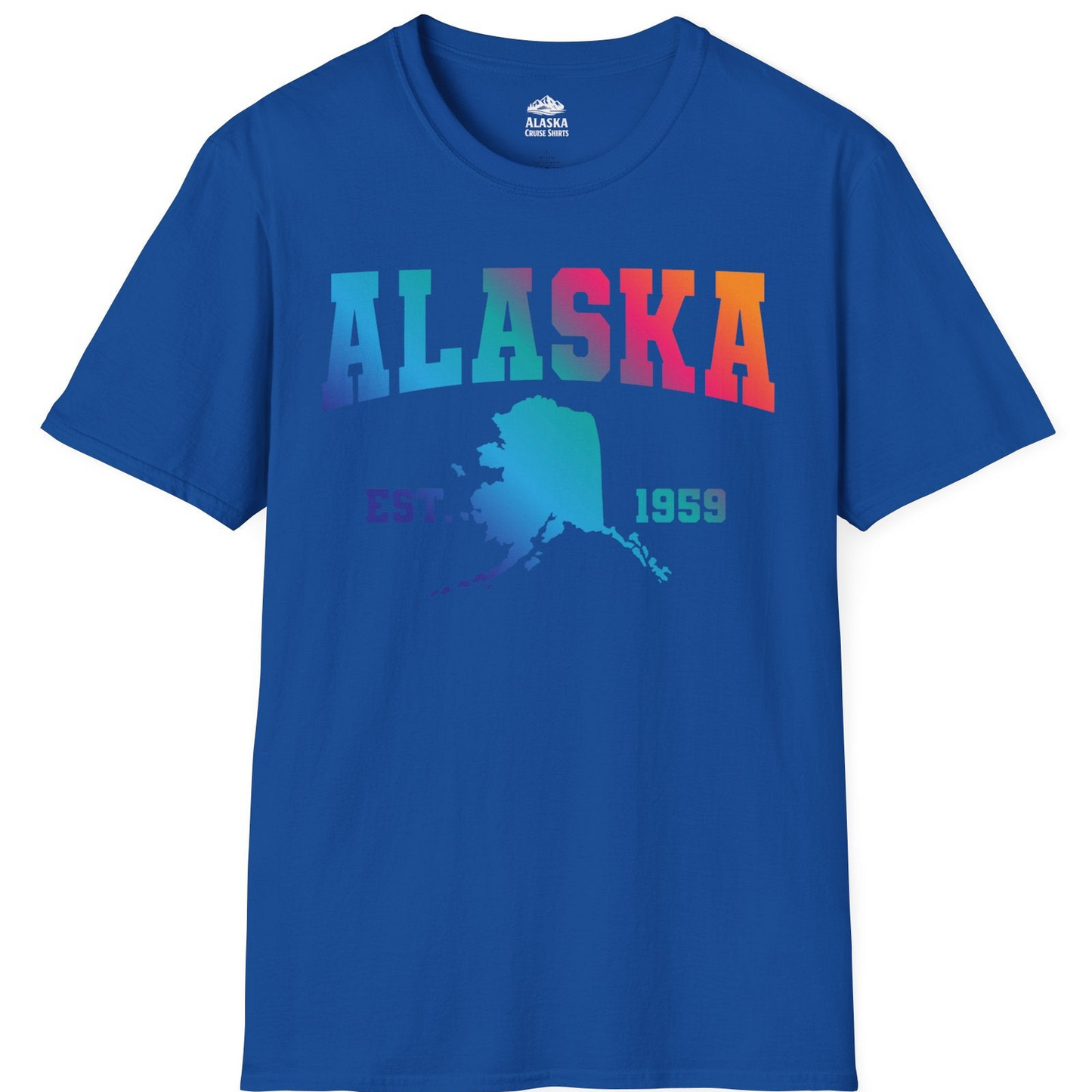 Retro Alaska Est 1959 Shirt T-Shirt – Royal – Alaska Cruise Shirts